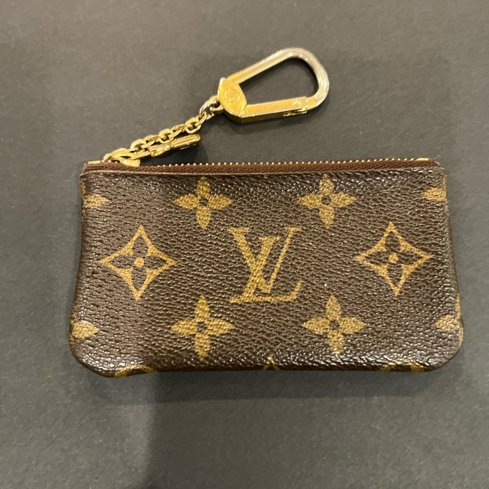 Louis Vuitton key fob with zipper pouch